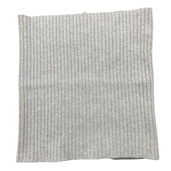 Max Mara Neck Warmer Scarf Ribbed Heathered Brown Oatmeal Soft Cozy Versatile - Picture 5 of 6